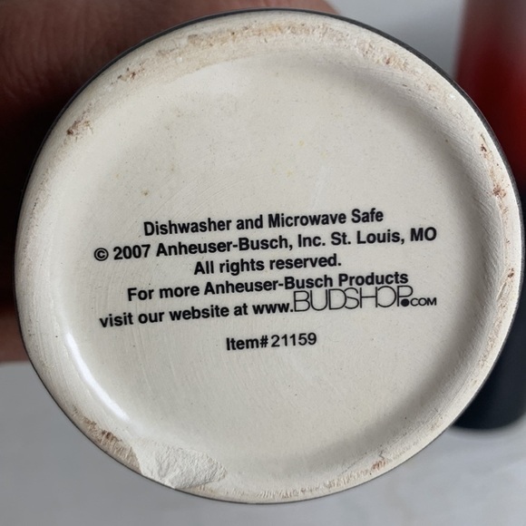 T16 2007 Budweiser Glasses white red and black ombré - Picture 7 of 12